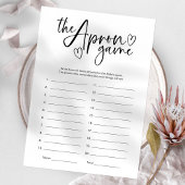 Invitation Jeu de mémoire Fête des mariées Apron