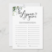 Invitation Jeu de mémoire Fête des mariées Apron (Devant)