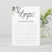 Invitation Jeu de mémoire Fête des mariées Apron (Debout devant)