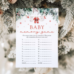 Invitation Jeu de mémoire pour Baby Shower sur le thème de Bé