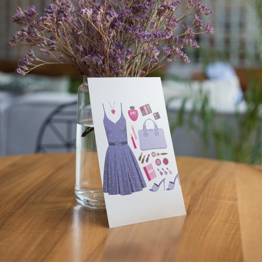 Invitation Jeu de mode violet