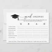 Invitation Jeu de mots de graduation (Devant)
