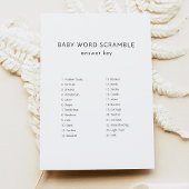 Invitation Jeu de mots mêlés bébé CORIANDER Boho Rust Invitat