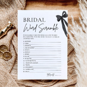 Invitation Jeu de mots mêlés de mariage élégant moderne avec