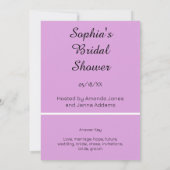 Invitation Jeu de mots mêlés mariage prune pourviolet (Dos)