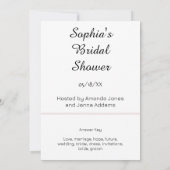 Invitation Jeu de mots mêlés Robe de Mariée Blanc (Dos)