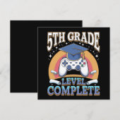 Invitation Jeu de niveau 5e année de fin d'études Gamer (Devant / Derrière)