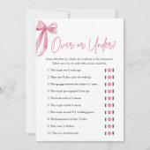 Invitation Jeu de Noces de Mariée Élégant avec un Ruban Rose  (Devant)