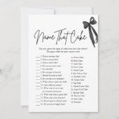 Invitation Jeu de Noces : Nommez ce Gâteau Black Bow (Devant)