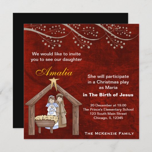 Invitation Jeu de Noël (Devant / Derrière)