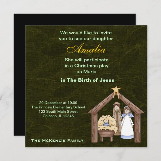 Invitation Jeu de Noël (Devant / Derrière)