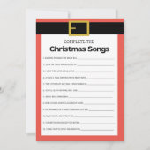 Invitation Jeu de Noël amusant - Pas modifiable - (Devant)