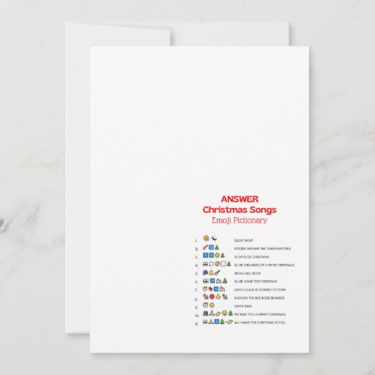 Invitation Jeu de Noël amusant - Pas modifiable - (Dos)