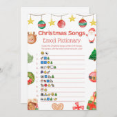 Invitation Jeu de Noël amusant - Pas modifiable - (Devant / Derrière)