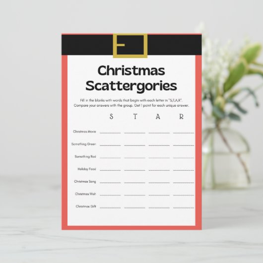 Invitation Jeu de Noël amusant - Pas modifiable - (Debout devant)