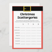 Invitation Jeu de Noël amusant - Pas modifiable - (Devant / Derrière)