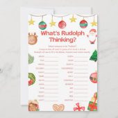 Invitation Jeu de Noël amusant - Pas modifiable - (Devant)