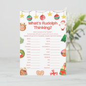 Invitation Jeu de Noël amusant - Pas modifiable - (Debout devant)