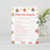 Invitation Jeu de Noël amusant - Pas modifiable - (Debout devant)