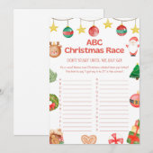 Invitation Jeu de Noël amusant - Pas modifiable - (Devant / Derrière)