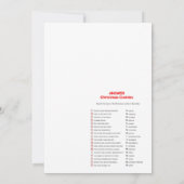 Invitation Jeu de Noël amusant - Pas modifiable - (Dos)