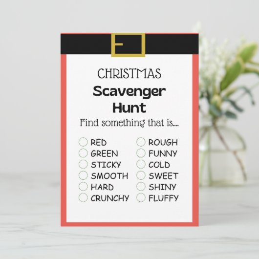 Invitation Jeu de Noël amusant - Pas modifiable - (Debout devant)