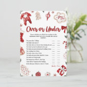 Invitation Jeu de Noël d'hiver sur ou sous Baby shower (Debout devant)