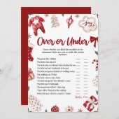 Invitation Jeu de Noël d'hiver sur ou sous Baby shower (Devant / Derrière)