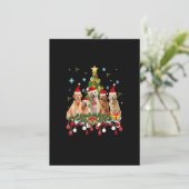 Invitation Jeu de Noël Golden Retriever Tree Jeu de Noël D (Debout devant)