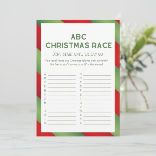 Invitation Jeu de Noël - Non modifiable - (Debout devant)