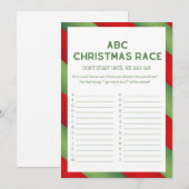 Invitation Jeu de Noël - Non modifiable - (Devant / Derrière)