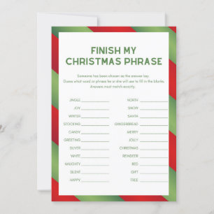 Invitation Jeu de Noël - Non modifiable -