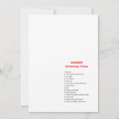 Invitation Jeu de Noël - Non modifiable - (Dos)