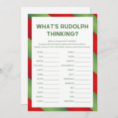 Invitation Jeu de Noël - Non modifiable - (Devant / Derrière)