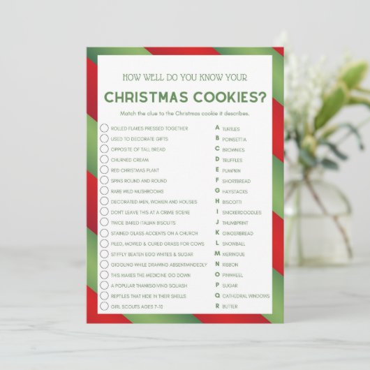 Invitation Jeu de Noël - Non modifiable - (Debout devant)