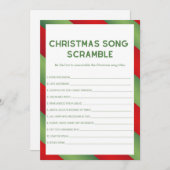 Invitation Jeu de Noël - Non modifiable - (Devant / Derrière)