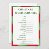 Invitation Jeu de Noël - Non modifiable - (Devant / Derrière)