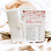 Invitation Jeu de nom de bébé de célébrité de la Saint-Valent