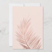 Invitation Jeu de palmier d'or rose faux moderne Sweet 16 (Dos)