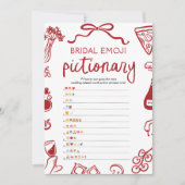 Invitation Jeu de Pictionary avec émoticônes pour enterrement (Devant)