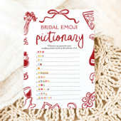 Invitation Jeu de Pictionary avec émoticônes pour enterrement