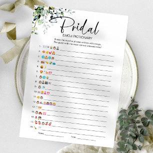Invitation Jeu de Pictionary d'emojis pour enterrement de vie