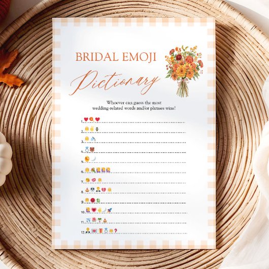 Invitation Jeu de Pictionary Emoji de Fête de Fiançailles Ora