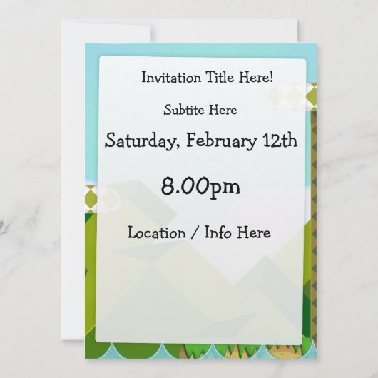 Invitation Jeu de plateforme rétro (Dos)