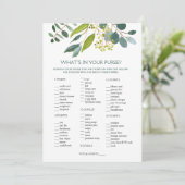 Invitation Jeu de porte-mariée verdoyante / Scramble Mariage (Debout devant)