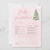 Invitation Jeu de prédiction de bébé pour l'arbre de Noël aux (Devant)