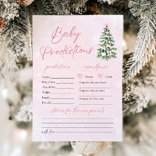Invitation Jeu de prédiction de bébé pour l'arbre de Noël aux