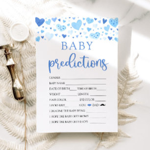 Invitation Jeu de prédiction pour Baby Shower Blue Valentine