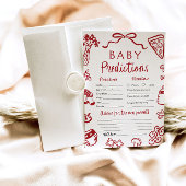 Invitation Jeu de prédiction pour bébé pizza italienne dessin