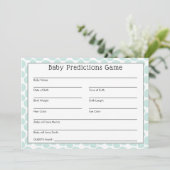 Invitation Jeu de prédictions de bébé mignonne Panda Bear (Debout devant)